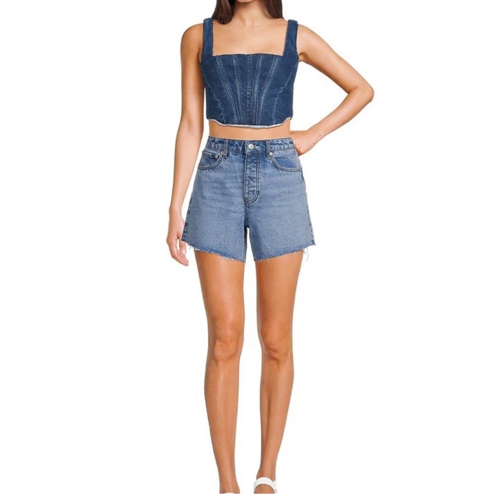Gianni Bini
Michelle Denim Square Neck Sleeveless Corset Crop Top - Picture 5 of 7